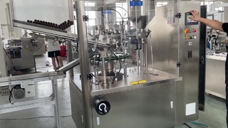 metal tube filling machine with cartoner