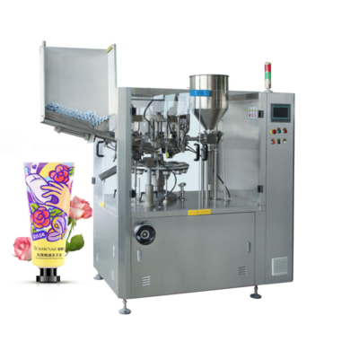 Controlled Automatic Cosmetic Lotions Hand Sanitizer Gel Ointment Skin Care Products Cream Tube Filling Machine Sealing Machine