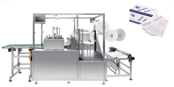 High Speed Automatic Alcohol Swab Packing Machine Refreshing Wet Tissue