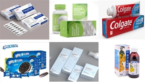 Automatic Disposable Face Mask Cartoning Machine , Medical Paper Box Packing Machine For Biscuit/Toothpaste/Cosmetic