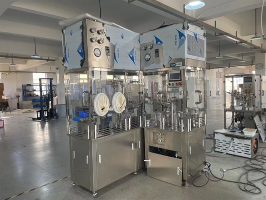 Automatic Pre-filled Luer Lock Glass Syringe Filler Plugging Closing Capping Equipment Syringe Vacuum Filling Sealing Machine