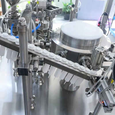Plastic paste gel packaging dispensing veterinary syringes filling and capping machine