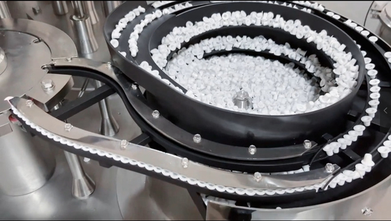 Plastic paste gel packaging dispensing veterinary syringes filling and capping machine