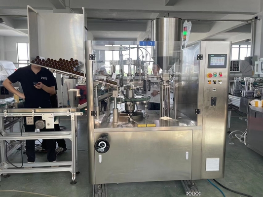 Cosmetic Paste Cream Plastic Glue Aluminum Soft Small Tube Tail High Speed Piston Filling And Sealing Packing Machine