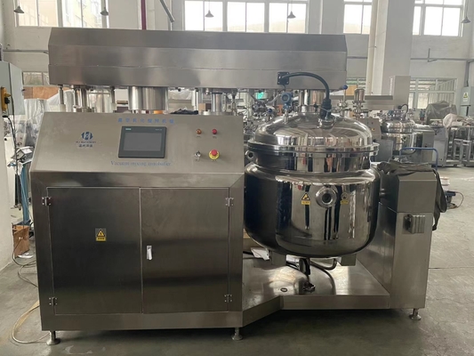 304/316L mixing tank vacuum liquid emulsify homogenizer tank with electric heating body lotion face cream making machine
