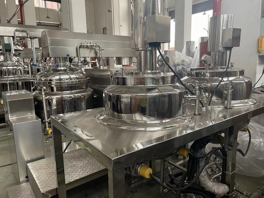 Chemical liquid soap making machine homogenizer mixer cosmetic heating stainless steel double jacketed mixing tank