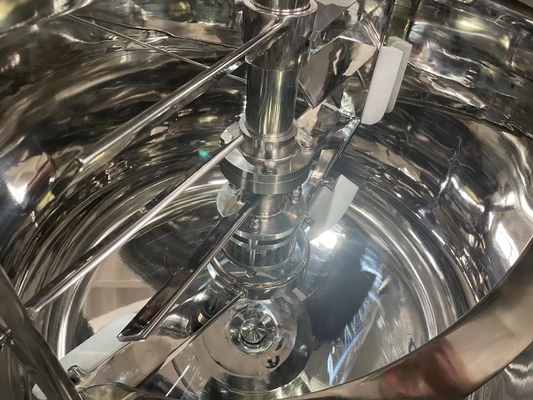 Chemical liquid soap making machine homogenizer mixer cosmetic heating stainless steel double jacketed mixing tank