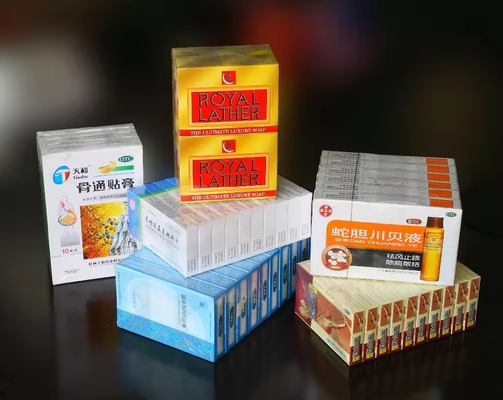 Automatic Perfume Soap Box Film Overwrapping Packaging Machine Cellophane Wrapping Machine