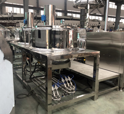 Vacuum mixer homogenizer paste mixing tank, body lotion and cream making machines