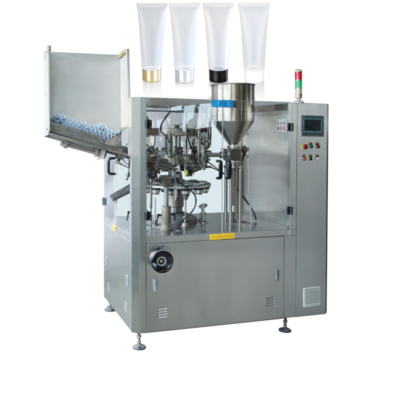 Controlled Automatic Cosmetic Lotions Hand Sanitizer Gel Ointment Skin Care Products Cream Tube Filling Machine Sealing Machine
