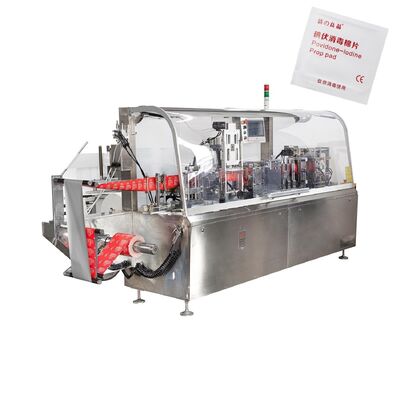 Full Automatic 4 Side Sealing Wet Wipe Packaging Machine Single Sachet Alcohol Swab Packing Machine