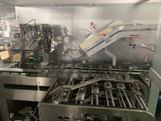 PLC medicine cartoning Line Interlocked Door Continuous Cartoning Machine