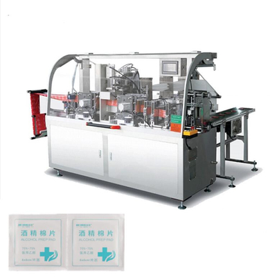 Alcohol Pad Packing Machine Automatic PLC Control Four Side Sealing