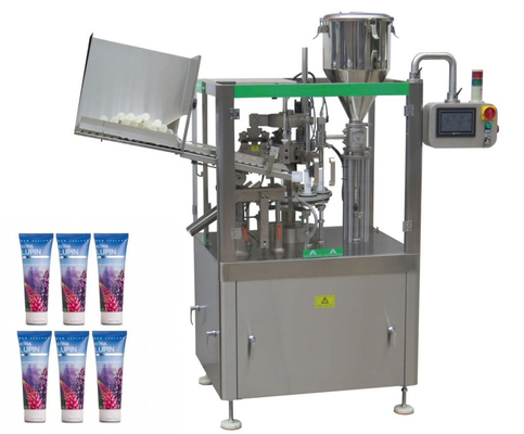 Plastic Toothpaste TubeFilling Sealing Machine Aluminium 40pcs/Min LCD Display