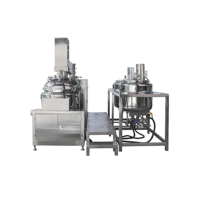 200L Vacuum Homogenizing Emulsifier Mixer Cream Making Steam Heating 380V