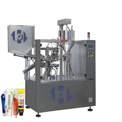 Controlled Automatic Cosmetic Lotions Hand Sanitizer Gel Ointment Skin Care Products Cream Tube Filling Machine Sealing Machine