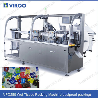 4 Side Sealing Disposable Alcohol Wipes Packaging Machine 130bags/Min 1.0MPa
